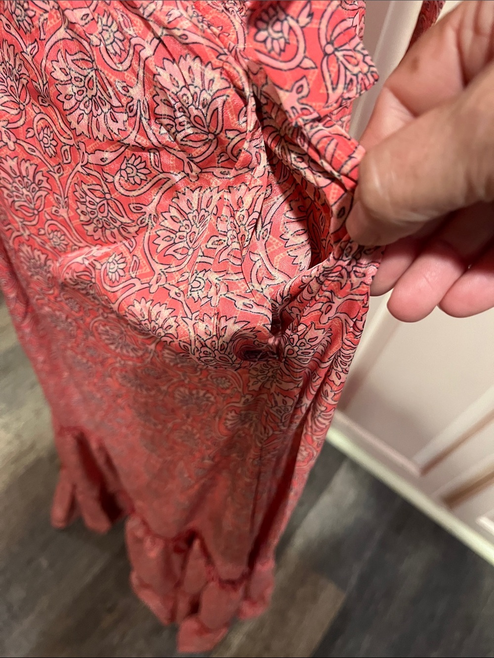 Smocked Halter Maxi Dress in Dusty Rose slinky and soft - Picture 6 of 11